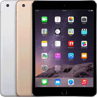 Apple iPad mini 3 WiFi iOS 8.1, upgradable to iPadOS 12.5.6 16GB 1GB RAM, 64GB 1GB RAM, 128GB 1GB RAM Apple A7 (28 nm) 7.9 inches, 1536 x 2048 pixels 5 MP (Single camera), 1.2