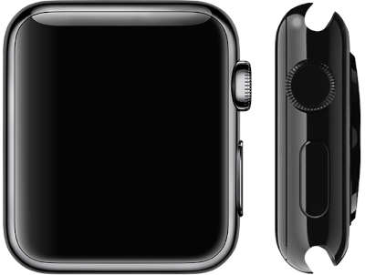 Apple Watch 38mm (1st Gen) watchOS 1.0, upgradable to 4.3.2 8GB 512MB RAM Apple S1 (28 nm) 1.5 inches, 340 x 272 pixels  205 mAh IPX7 Water Resistant