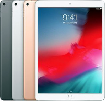 Apple iPad Air WiFi + Cellular (2019) iOS 12.1.3, up to iPadOS 15.7, upgradable to iPadOS 16.5 64GB 3GB RAM, 256GB 3GB RAM Apple A12 Bionic (7 nm) 10.5 inches, 2224 x 1668 pixels 8 MP (Single