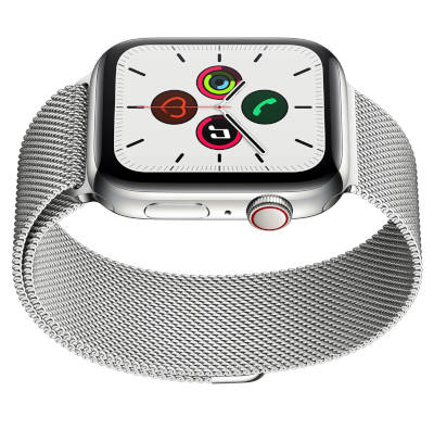 Apple Watch Series 5 44mm Aluminum GPS watchOS 6.0, upgradable to 9.5 32GB 1GB RAM Apple S5 1.78 inches, 448 x 368 pixels  296 mAh ECG Certified, Ion X Strengthened Glass
