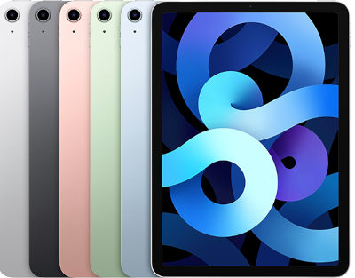 Apple iPad Air WiFi (2020) iPadOS 14.1, up to iPadOS 15.7, upgradable to iPadOS 16.5 64GB 4GB RAM,  256GB 4GB RAM Apple A14 Bionic (5 nm) 10.9 inches, 2360 x 1640 pixels, 60Hz Refresh