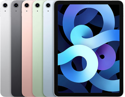 Apple iPad Air WiFi + Cellular (2020) iPadOS 14.1, up to iPadOS 15.7, upgradable to iPadOS 16.5 64GB 4GB RAM,  256GB 4GB RAM Apple A14 Bionic (5 nm) 10.9 inches, 2360 x 1640 pixels, 60Hz Refresh