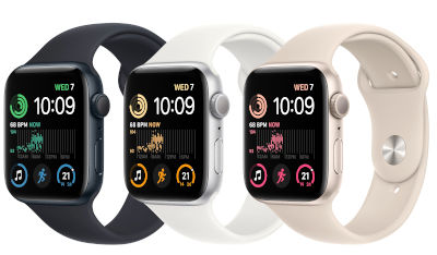 Apple Watch SE 40mm GPS + Cellular (2022) watchOS 9.0, upgradable to 9.5 32GB 1GB RAM Apple S8 1.57 inches, 324 x 394 pixels  245 mAh Supports wireless charging