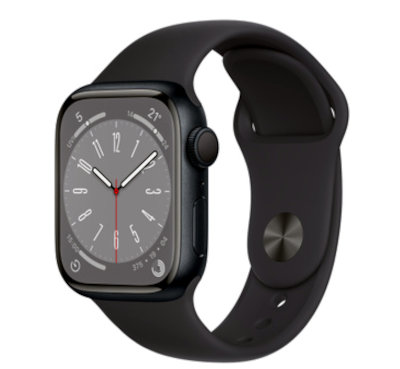 Apple Watch Series 8 Aluminum 41mm GPS watchOS 9.0, upgradable to 9.5 32GB 1GB RAM Apple S8 1.69 inches, 430 x 352 pixels  282 mAh Supports wireless charging