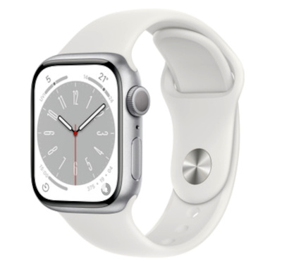 Apple Watch Series 8 Aluminum 45mm GPS + Cellular watchOS 9.0, upgradable to 9.5 32GB 1GB RAM Apple S8 1.9 inches, 484 x 396 pixels  308 mAh Supports wireless charging