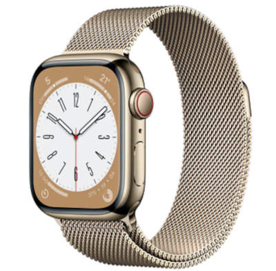 Apple Watch Series 8 45mm watchOS 9.0, upgradable to 9.5 32GB 1GB RAM Apple S8 1.9 inches, 484 x 396 pixels  308 mAh Supports wireless charging