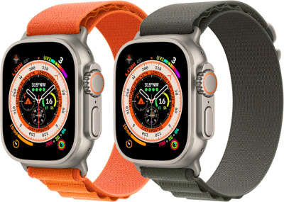Apple Watch Ultra watchOS 9.0, upgradable to 9.5 32GB Apple S8 1.92 inches, 502 x 410 pixels  542 mAh Supports wireless charging, 100m water resistant